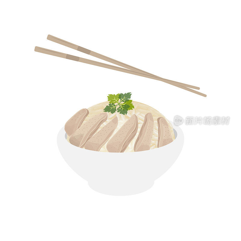 海南鸡饭用筷子吃