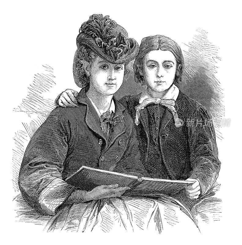 作曲家安东尼娜和恩里克佩里1867年