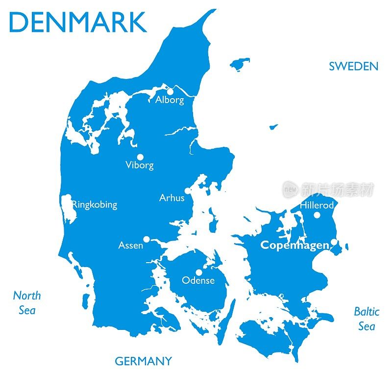 丹麦矢量地图