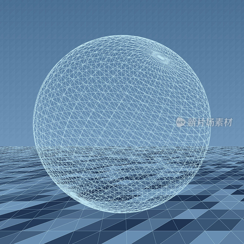钢铁三维抽象矢量球
