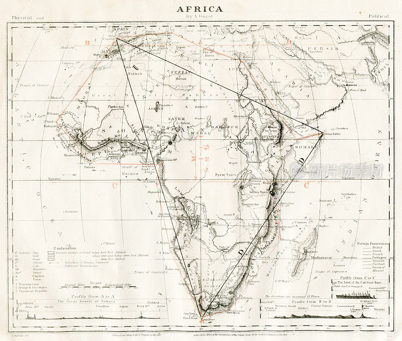 1868年的非洲地图