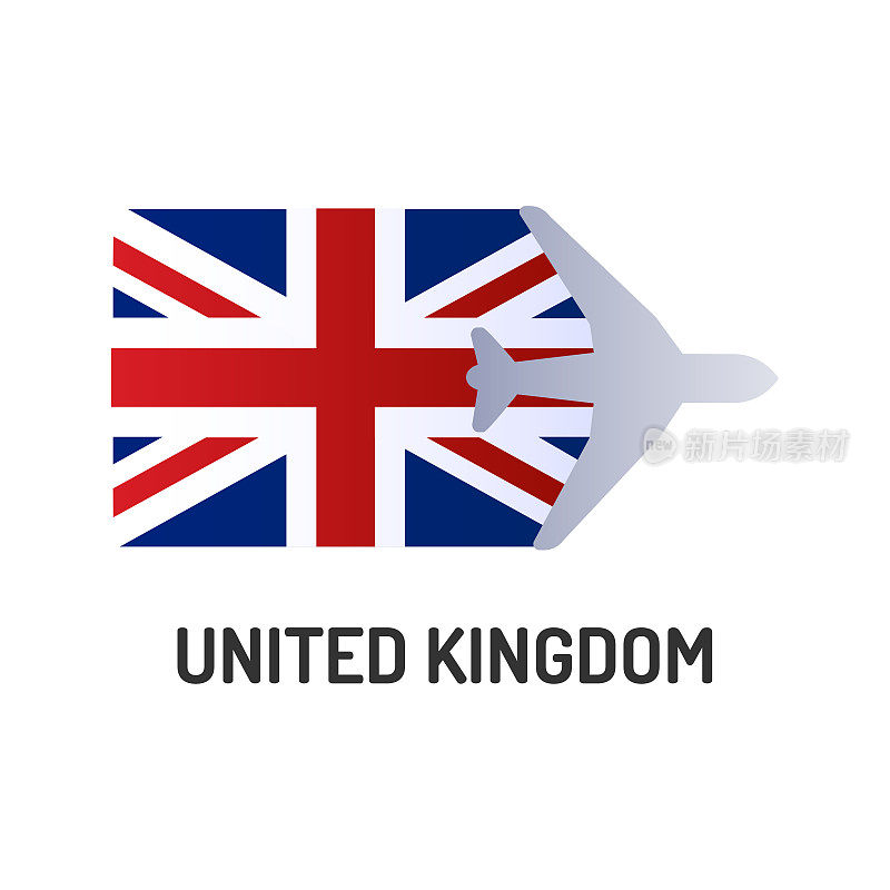 英国颜色线图标。英国国旗。位于西北海岸外的主权国家。受欢迎的旅游目的地。象形文字网页，移动应用程序。可编辑的笔触。