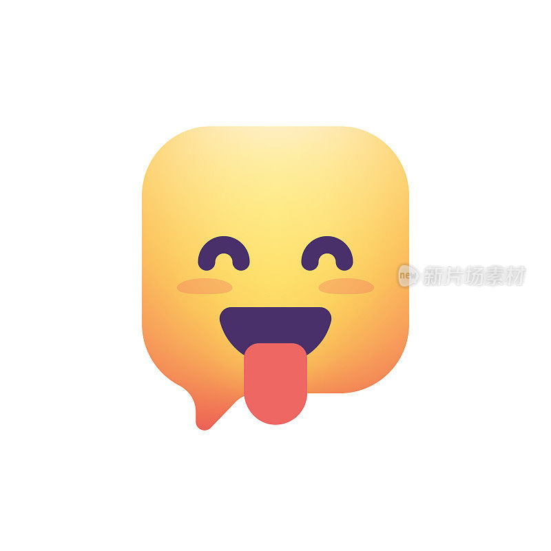 Emoticon设计色彩渐变圆方思想泡泡