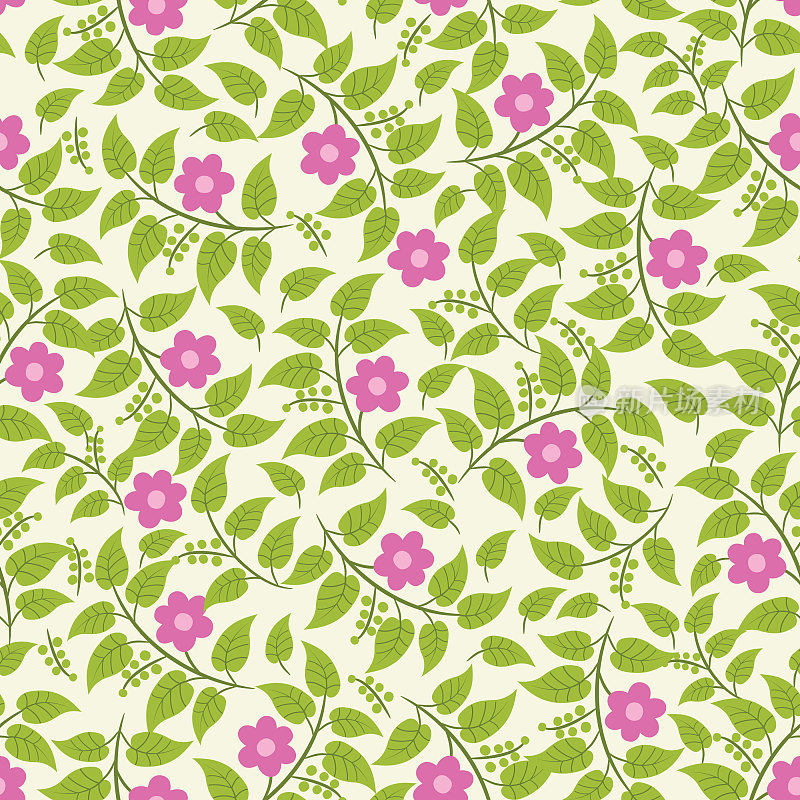 花无缝图案。