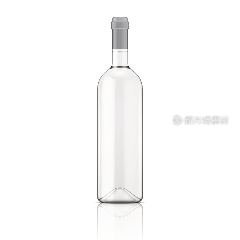 透明的酒瓶。