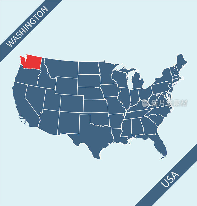 华盛顿在美国地图上的位置