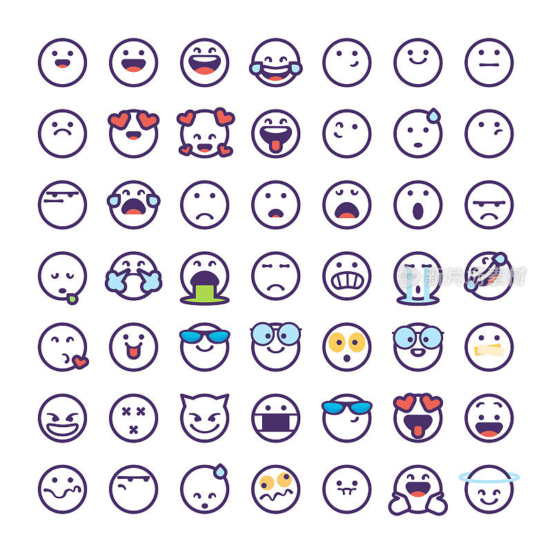 表情符号系列和斑点颜色