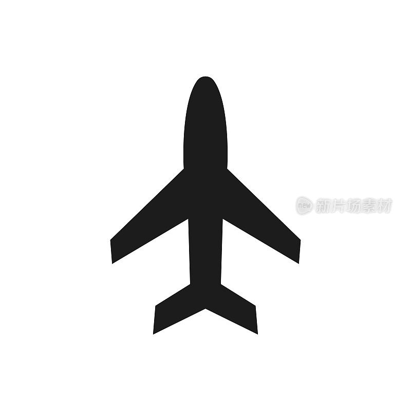 飞机图标。机场和航空运输概念。矢量图