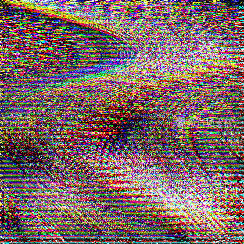 故障电视迷幻噪声背景旧屏幕错误数字像素噪声抽象设计。故障照片。电视信号失败。垃圾墙纸的技术问题
