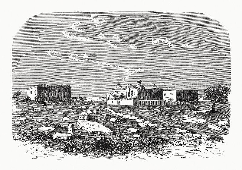 《耶路撒冷大卫墓史观》,木刻,1862年出版