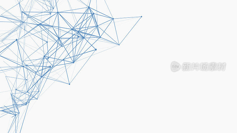 白色背景上的向量连线和点。网络连接结构。横幅模板为您的设计。
