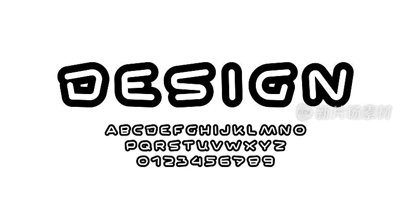 抽象的字母字体，排版为您的设计