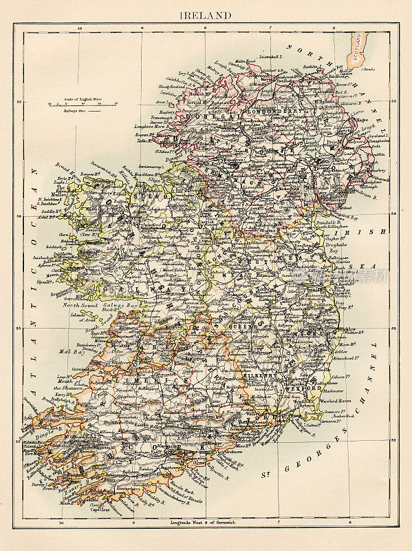 1878年爱尔兰地图