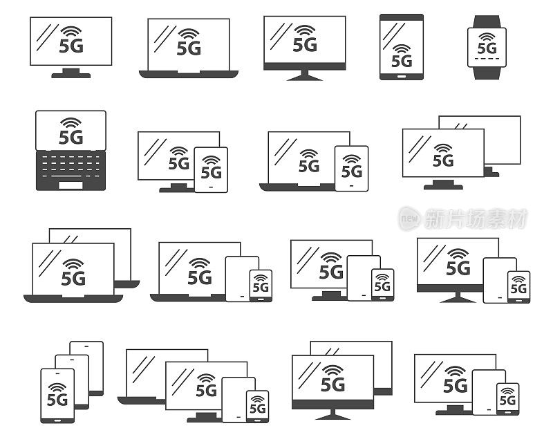 5G概念图标集