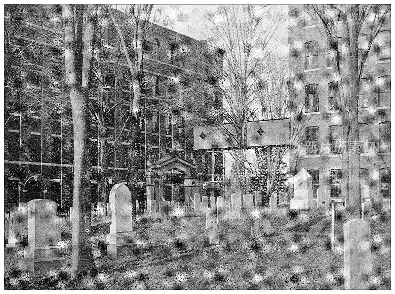 汉普顿县，马萨诸塞州的古董图像:墓地