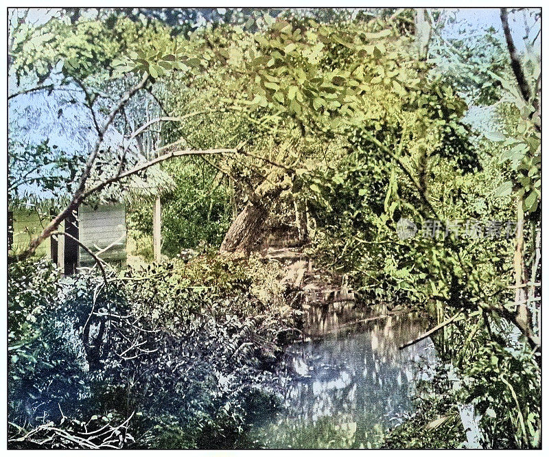 古董黑白照片:镁泉，圣达菲，青年岛(原松岛)