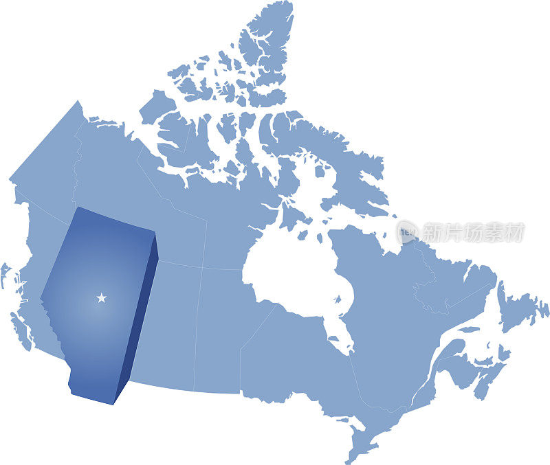 加拿大地图-阿尔伯塔省