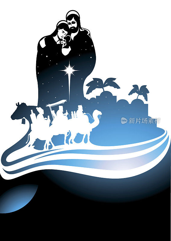 耶稣诞生的场景和三个智者