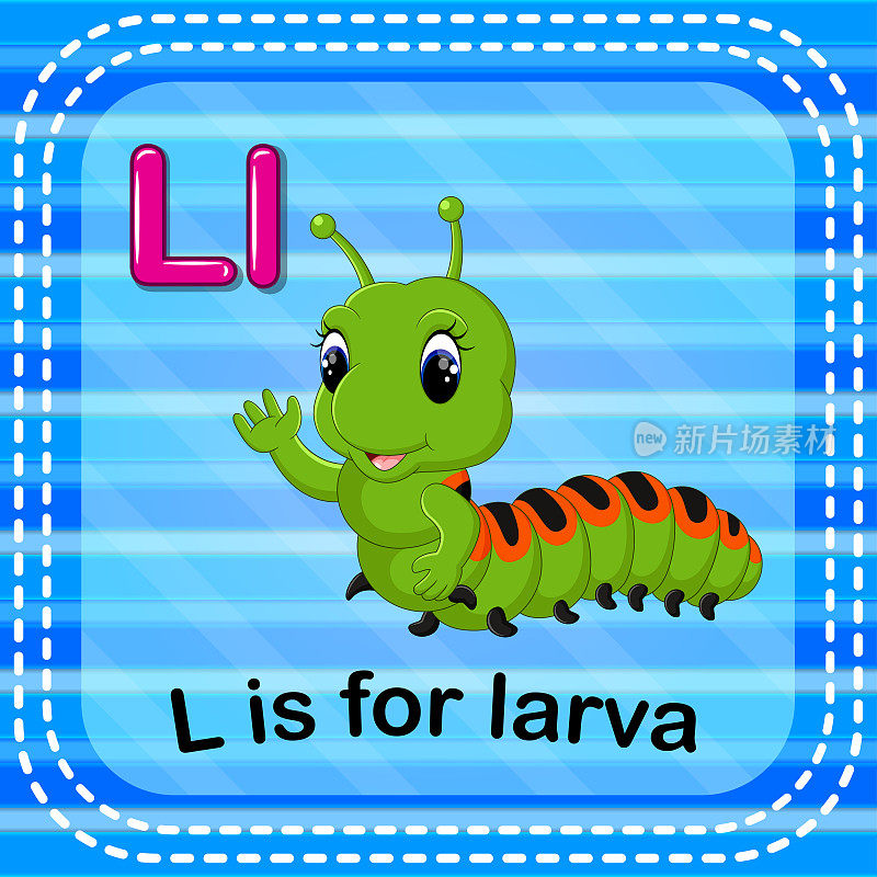 识字卡片上的L是幼虫