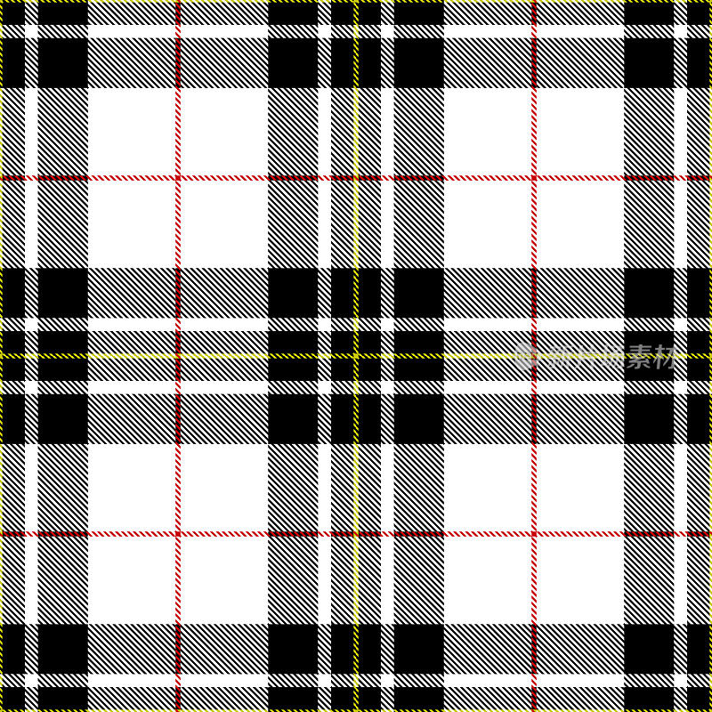黑白苏格兰格子图案