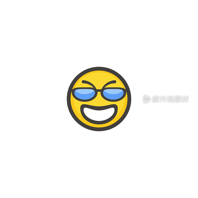 Emoticon平面设计轮廓线