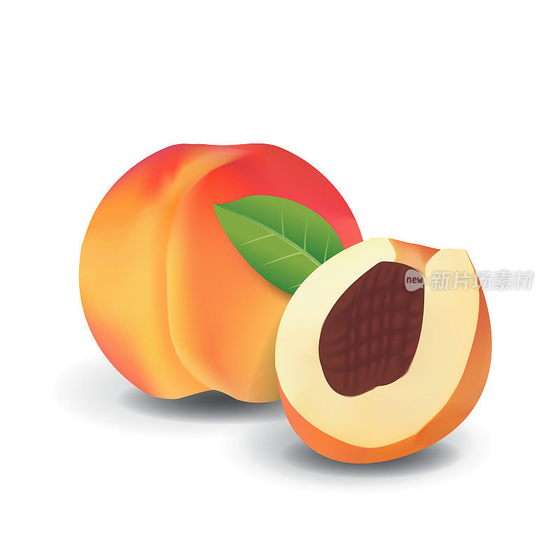 桃子健康有机新鲜水果夏季分离载体插图