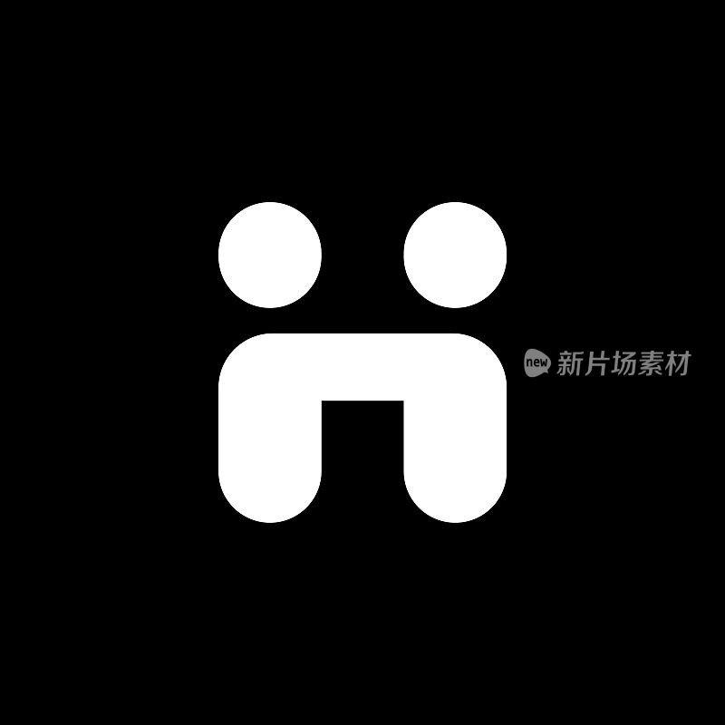 字母H实心标志