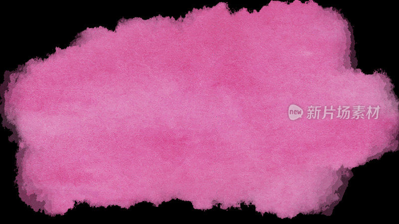 粉红色的颜料，抽象的动画笔触。透明背景与alpha通道在4k超高清分辨率版本