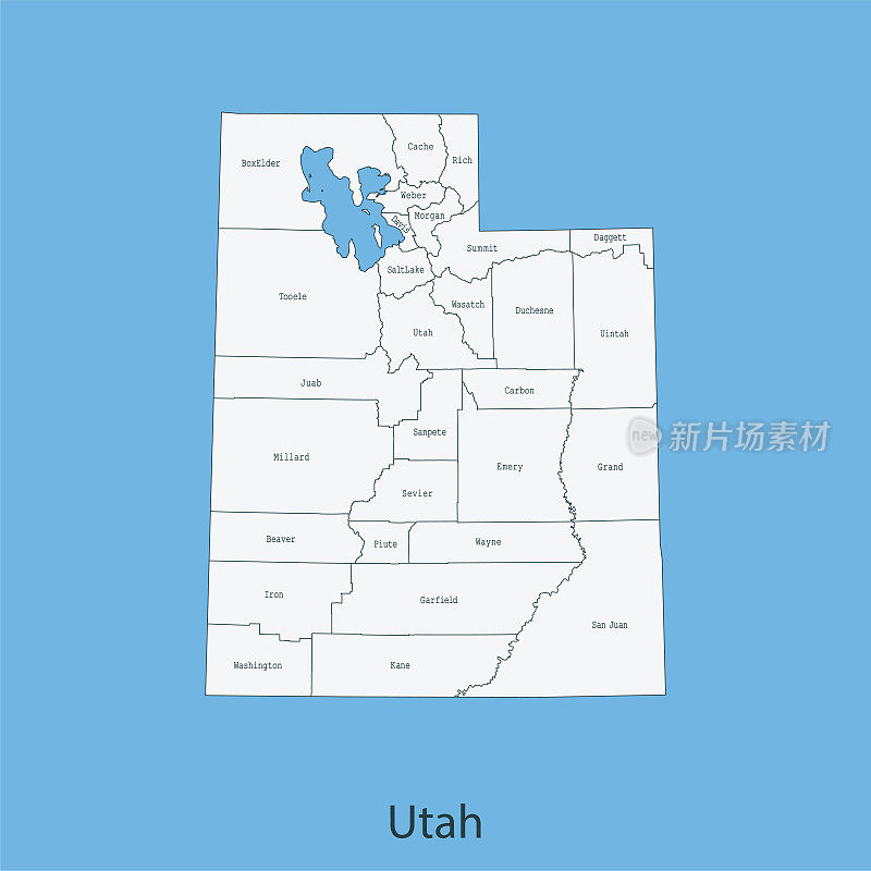 犹他州的地图