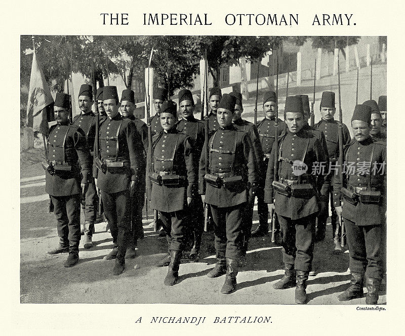 奥斯曼帝国军队，Nichandji营的士兵，军事史，1890年代，19世纪