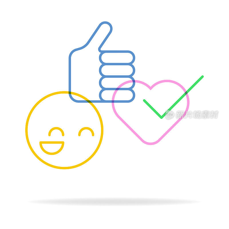 社交媒体线图标