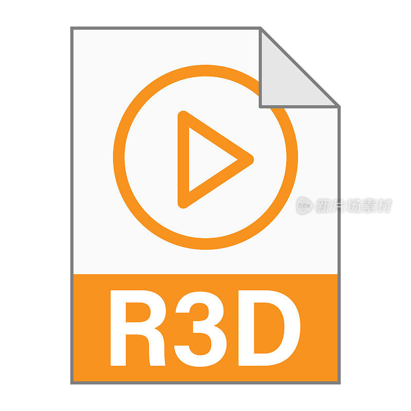 现代平面设计的R3D文件图标的网页