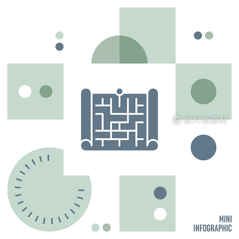 地图迷你信息图表设计