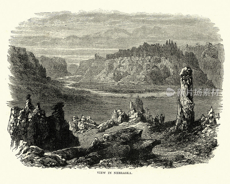 内布拉斯加州，美国，美国风景，19世纪