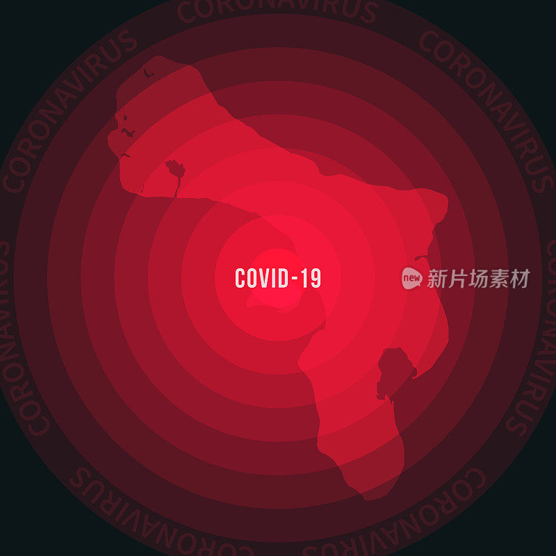 博内尔COVID-19传播地图。冠状病毒爆发