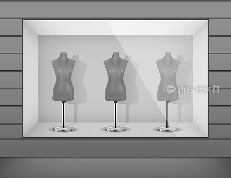 精品展示窗口与人体模型