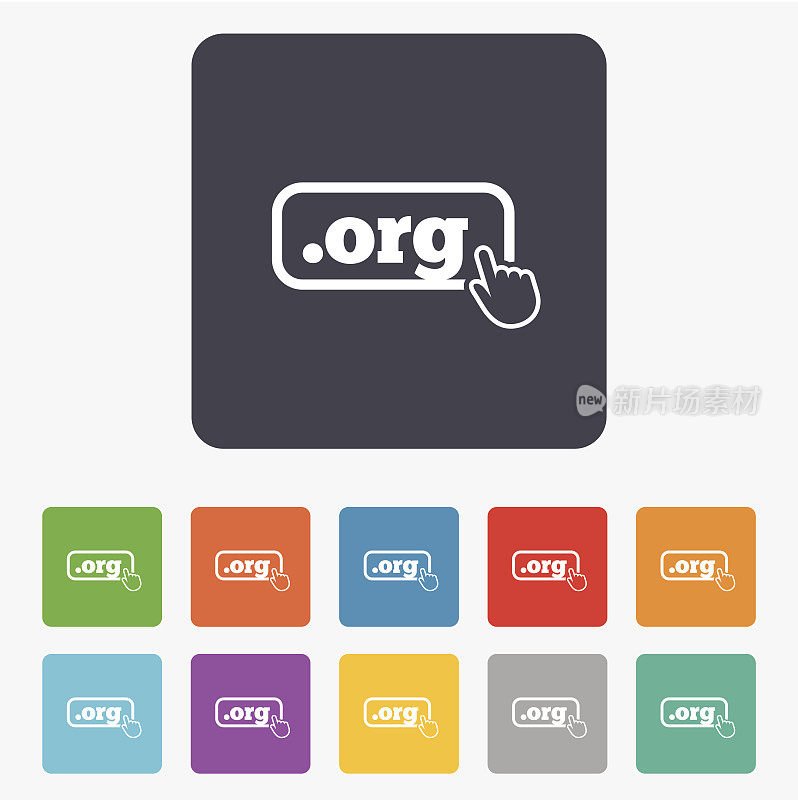 域名ORG标志图标。顶级互联网域名