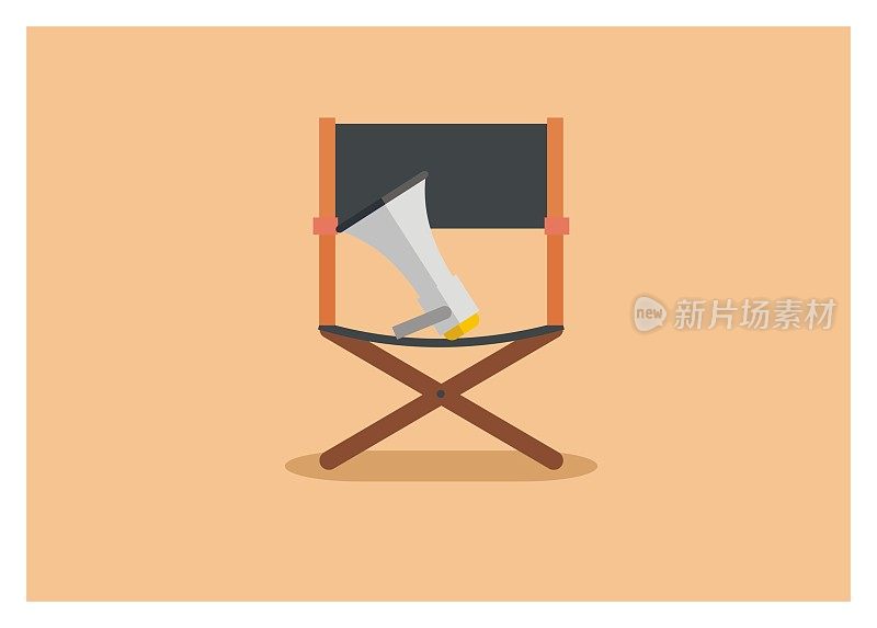 电影导演椅子简单的图标
