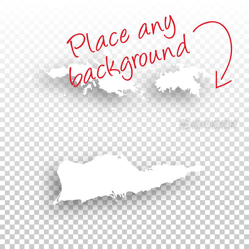 美属维尔京群岛地图设计-空白背景