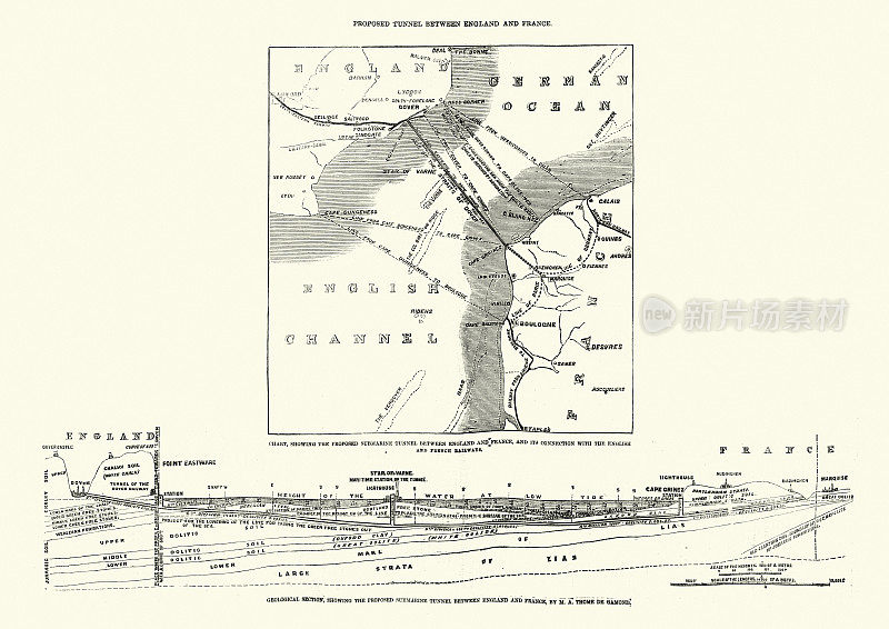 十九世纪五十年代，维多利亚时代计划建造英法海底隧道