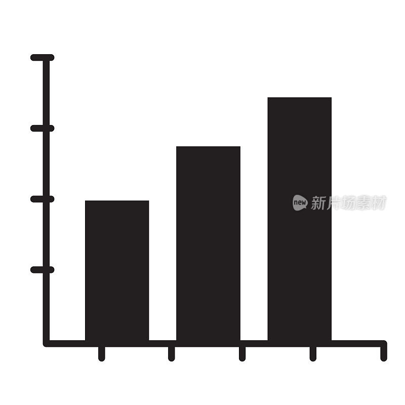 货币和银行的条形图与增长图标