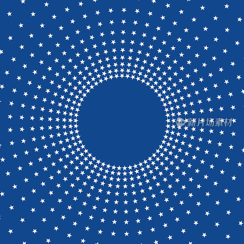 复制空间和全帧白色星星在辐条模式，在蓝色背景