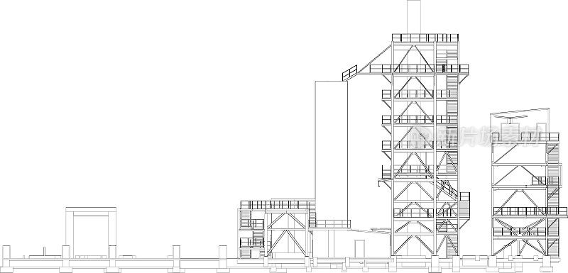 建筑工程三维插图