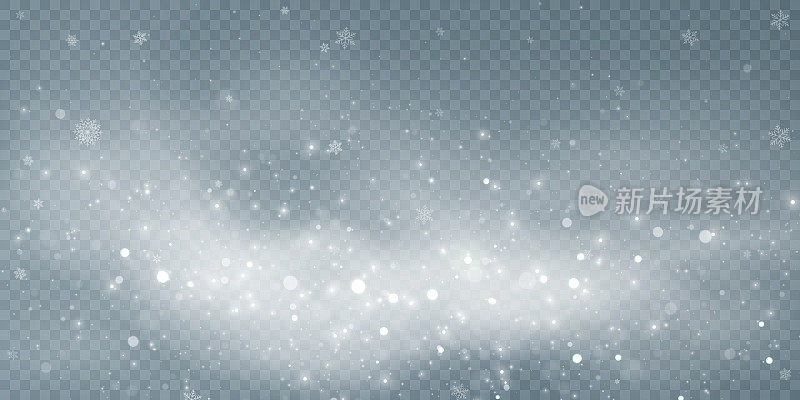 暴风雪纹理，圣诞冬季背景。