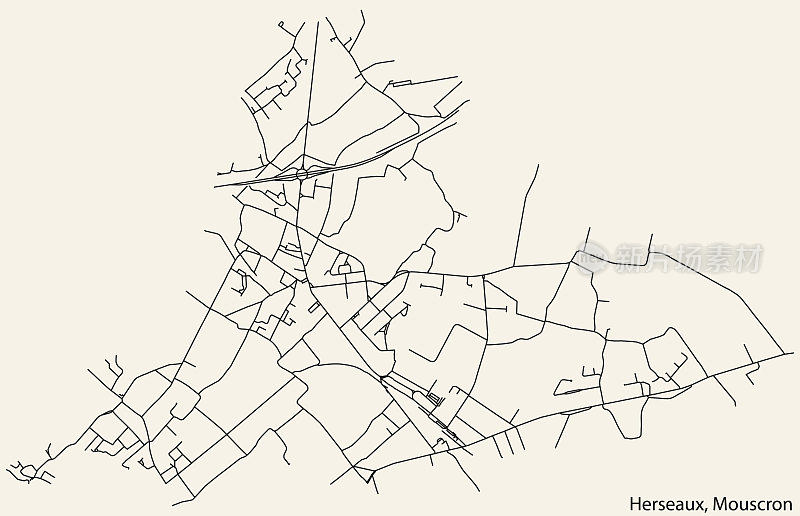 赫索市政当局的街道地图，莫斯克隆