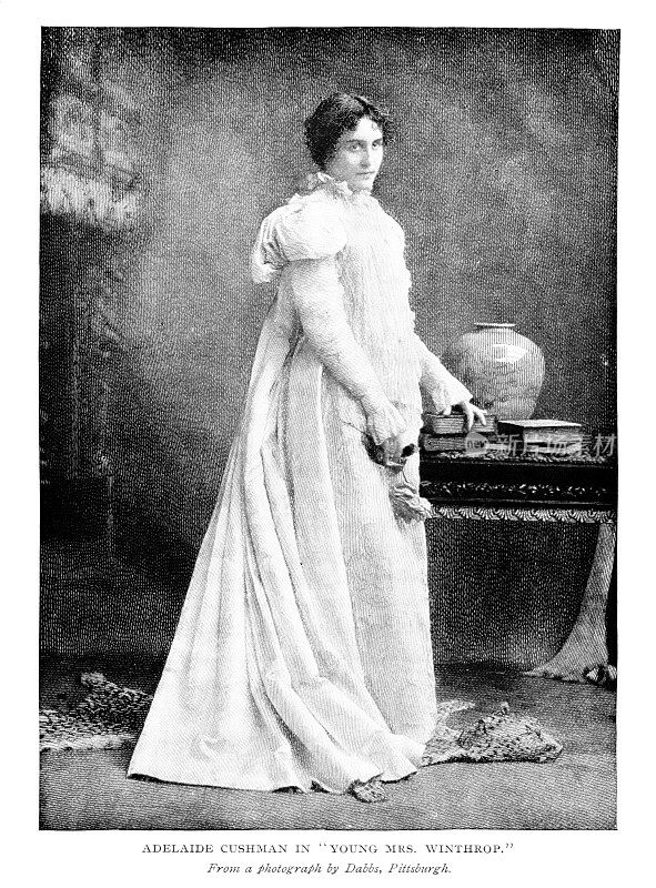 阿德莱德·库什曼照片肖像，美国女演员，19世纪