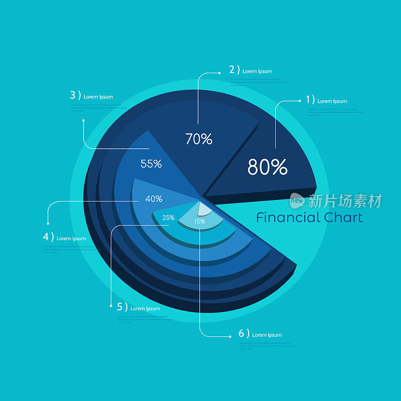 金融圈图表设计，现代模板创建信息图表，演示文稿，报告，可视化。