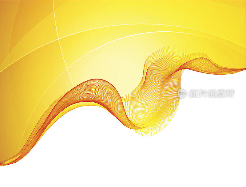 黄色和橙色的波浪背景
