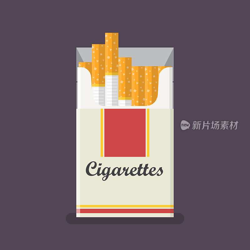 香烟的包装是扁平的
