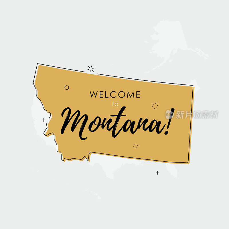 欢迎来到MontanaÂ黄色标志
